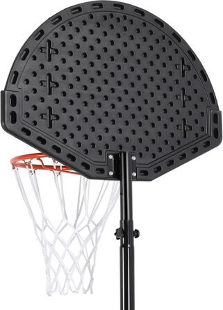 Yaheetech Portable Outdoor Basketball Hoop Stand with Wheels - Adjustable Height 217-277cm Black