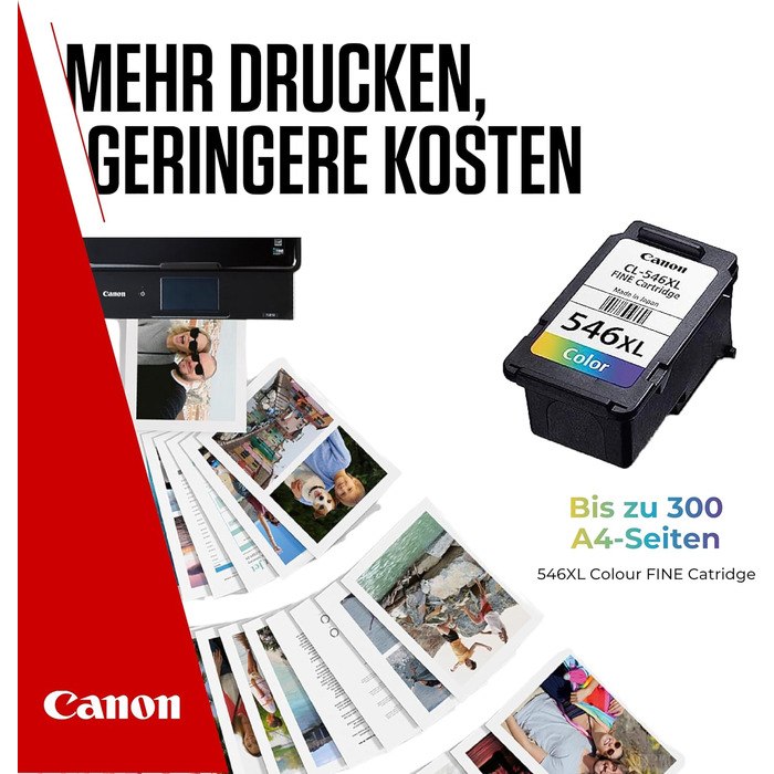 Кольоровий картридж Canon CL-546XL High Yield (покращена ємність), оригінальний, екологічна упаковка