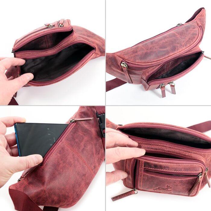 Сумка на пояс Fa.Volmer Palma з екошкіри (Used Look) для жінок та чоловіків | Регульований ремінь до 130 см