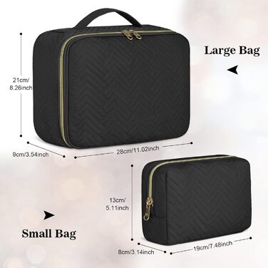 Косметичка-органайзер для косметики та аксесуарів IGOLUMON, 2 шт., чорна, для подорожей