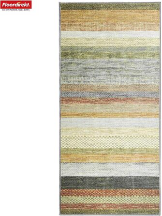 Килимок для підлоги Floordirekt для кухні, коридору та вітальні - килимок на замовлення, метр - килимок для коридору, килимок для кухні, килимок для вітальні (80 x 200 см, Naxos - Бежево-червоний)