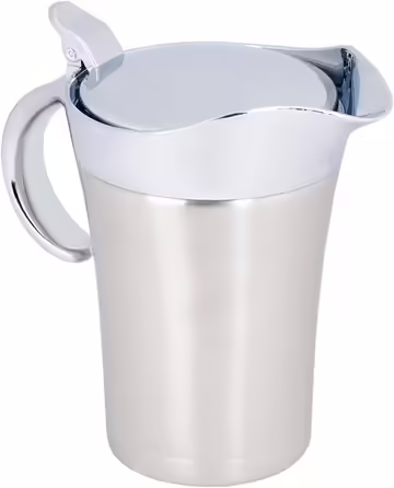 Stainless Steel Thermal Saucepan, Double-Walled Thermal Sauce Pot, Sauce Server with Flip-Top Lid for Dinner Parties (750 ml)