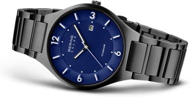 Годинник Bering чоловічий Solar | Сонячний годинник на соняхах, корпус з нержавіючої сталі 40 мм, ремінець Milanaise, сапфірове скло, 5 ATM, 14440 (14440-727)