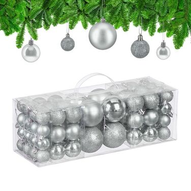 Relaxdays Set of 76 Christmas Baubles