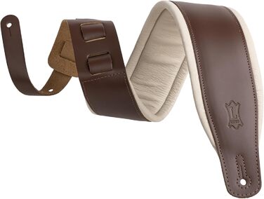 Гітарний ремінь Levy's Leathers Amped Series з натуральної шкіри (Колір: Коричневий / Кремовий)