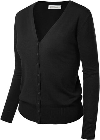 Жіночий кардиган Gothden Basic, чорний, розмір XL - в'язаний жакет на ґудзиках для осені/весни