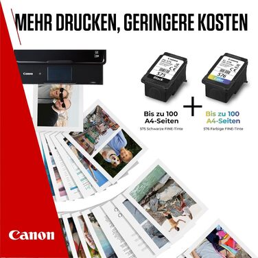 Комплект оригінальних картриджів Canon PG-575 та CL-576 FINE з фотопапером для принтера