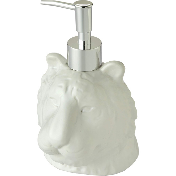 SKL Home Vern Yip Jungle Cats Toothbrush Holder, Ceramic, White (Lotion/Soap Dispenser)