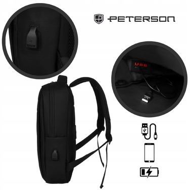 Міський рюкзак Peterson, чорний