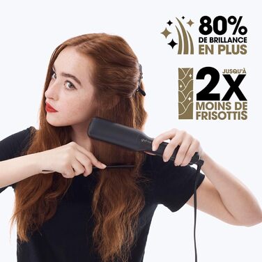 Випрямляч для волосся ghd max - професійний, чорний, для довгого, густого та кучерявого волосся