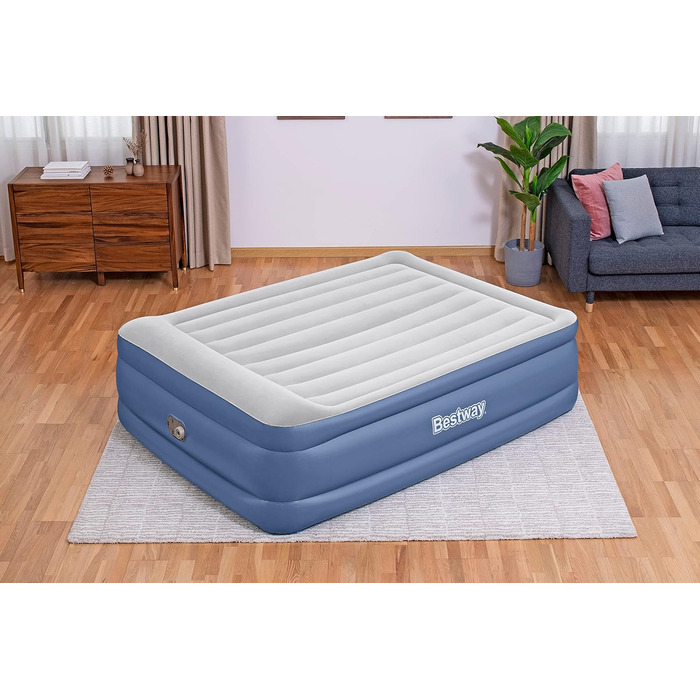 Надувний матрац Bestway Tritech Queen розмір 203x152x56 см з вбудованим насосом