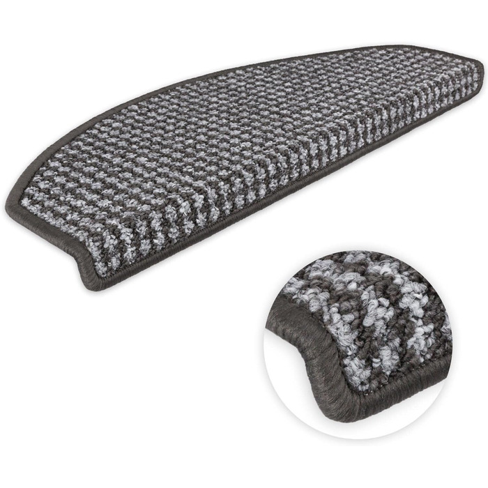 Ступінчасті килимки для сходів Kettelservice-Metzker Gera, антрацит, 14 шт.