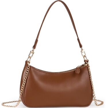 Сумка-клатч WantGor: жіноча сумка-тоут, кросбоді, міні-хобо, екошкіра (коричнева)