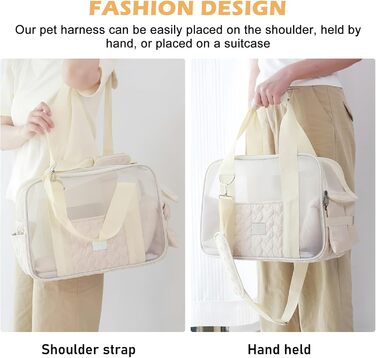 Транспортувальна сумка для собак та котів до 5 кг – Легка та дихаюча переноска для маленьких тварин, з ременем безпеки та кишенями, ідеальна для авто, подорожей та відпочинку на природі