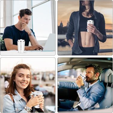 Термокружка Flintronic 510 мл з подвійними стінками, з нержавіючої сталі, з кришкою, для кави та чаю