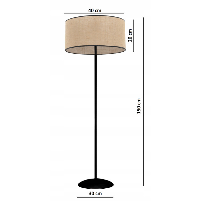 Підлогова лампа Juta E27 60 Вт, бежева