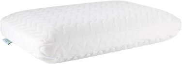 Ортопедична подушка для шиї та голови Classic з ефектом пам'яті (Memory Foam), ергономічна, середньої та високої жорсткості, з дихаючим знімним чохлом, біла