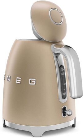 Електричний чайник Smeg KLF03PKEU 1.7L, Champagne (шампань), з нержавіючої сталі, антинакипний фільтр, автоматичне відключення