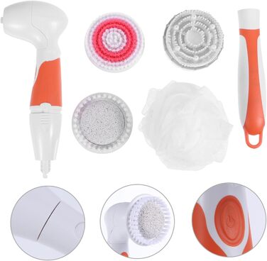 1Satz Multifunctional Electric Bath Brush Shower Massage Brush for Back Care, Long Handle, No Battery, Random Color Selection