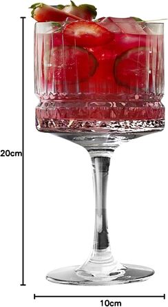 Pasabahce Elysia Pack of 6 Cocktail Glasses, Glass, Transparent, 500 milliliters