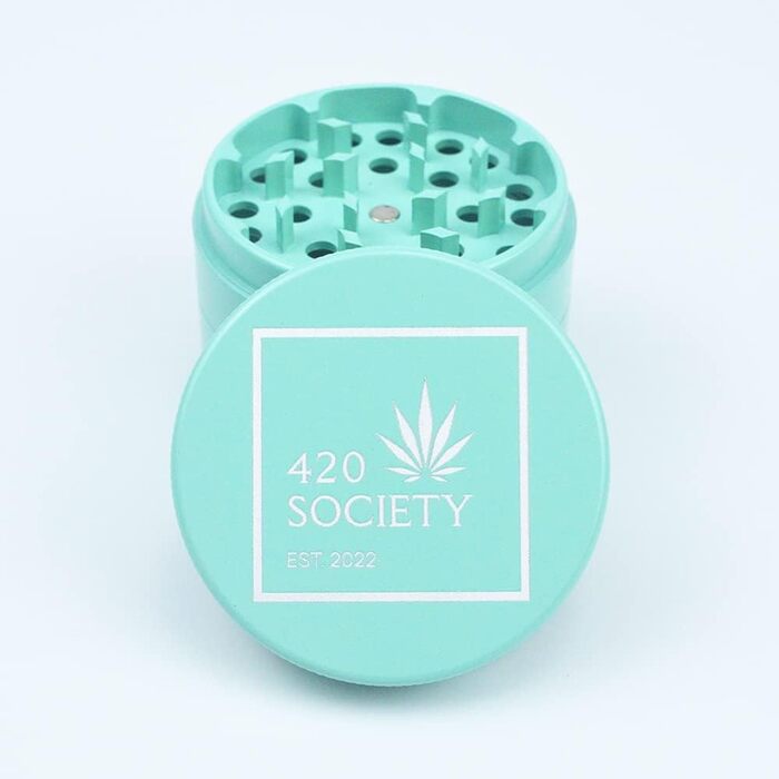 Преміум керамічна млинка для спецій 420 Society, 4-в-1, антипригарна, Nano кераміка, комплект догляду, м'ятна