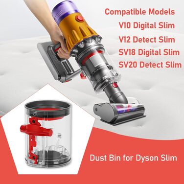 Контейнер для пилу Dyson V12 Detect Slim/ V10 Digital Slim, замінна частина, аксесуар, арт. 965272-01