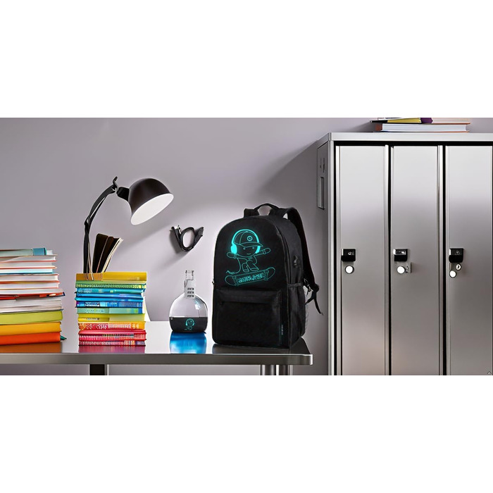 Шкільний рюкзак для хлопчика BSTcentelha з USB-портом та зарядкою, чорний