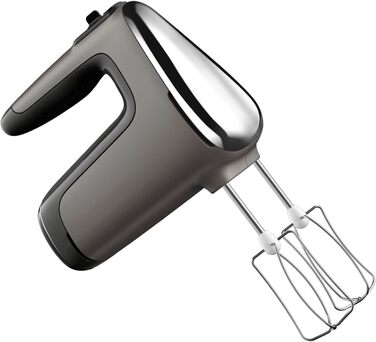 Ручний міксер Tefal Power Mix Silence HT650E, 600 Вт, тиха робота, 2 віночки, 2 гачки, регулятор швидкості, турбо, сірий