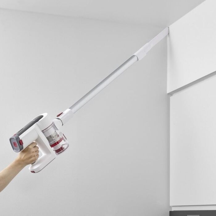 SEVERIN HV 7166: Бездротовий акумуляторний пилосос 2-в-1, 60 хв роботи, для тварин, легкий, без мішка, 400 Вт, білий