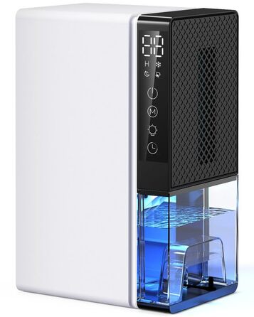 Електричний осушувач повітря 2800 мл з нічним режимом та 7-кольоровим нічним світлом, тихий осушувач для дому, з таймером для ванної кімнати та спальні