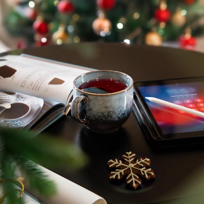 Набір кавових чашок Cappuccino Infinity | 4 шт. - порцелянові чашки без ручки | Набір чашок для кави та чаю | Подарунок у сучасному дизайні, безпечні для миття в посудомийній машині (450 мл)