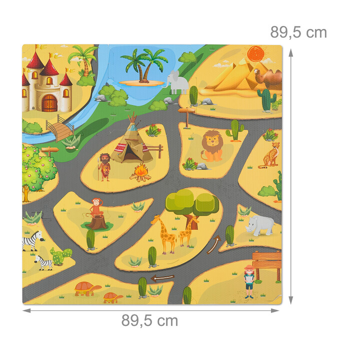 Relaxdays Puzzle Mat Safari