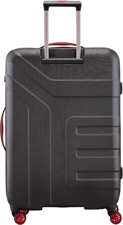 Чемодан Travelite Vector 77 см, L, з TSA замком, 103 л, чорно-червоний
