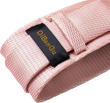 Чоловіча краватка DiBanGu, солідна шовкова краватка та нагрудна хустинка, краватка для весілля, краватка з нагрудною хустинкою, комплект, формальний стиль, рожевий колір