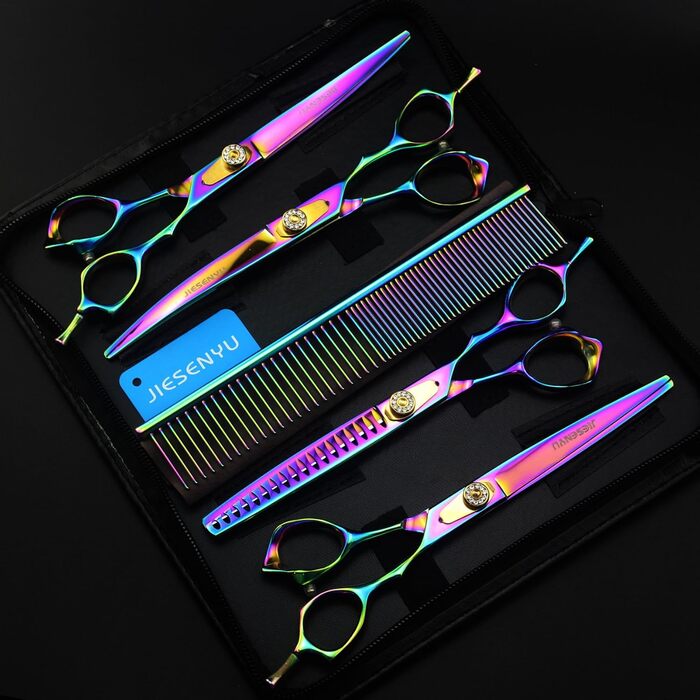 Набір професійних ножиць для грумінгу собак JIESENYU Pro (7 дюймів), 4 шт.