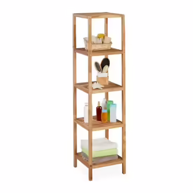 Relaxdays Walnut 5-Tier Shelf