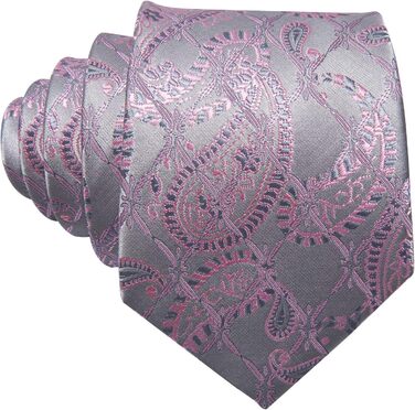 Краватка Barry.Wang з нагрудною хустиною та затискачем для краватки в комплекті, візерунок пейслі