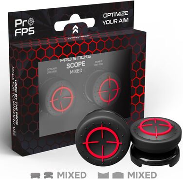 ProFPS Thumbstick Extensions: PS5 Accessories & PS4 Accessories - Controller Sticks for Aimbot Accuracy - Optimal Playstation Accessories & PS5 Accessories for Esports (Scope - Mixed Set)