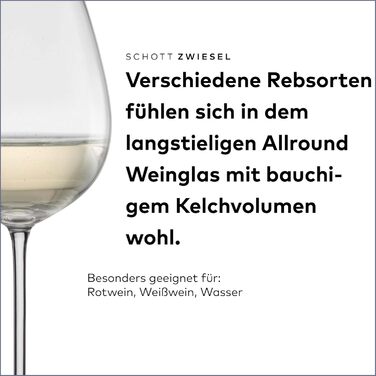 Набір келихів для вина Schott Zwiesel Allround Vinos (4 шт.), Tritan-кришталь, Made in Germany