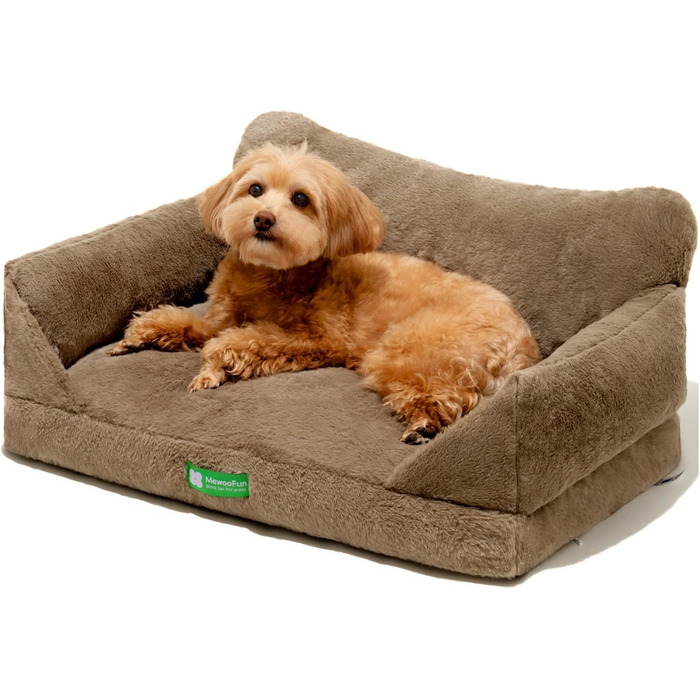 MEWOOFUN Cat Cave Cat Bed for Indoor Cats, Cute Kitten Bed Pet Sofa with Removable, Washable Cover and Anti-Slip Bottom for Small Dogs (White, ) (M, Brown)