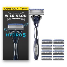Стартовий набір бритв Wilkinson Sword Hydro 5: чоловіча бритва та 9 змінних касет