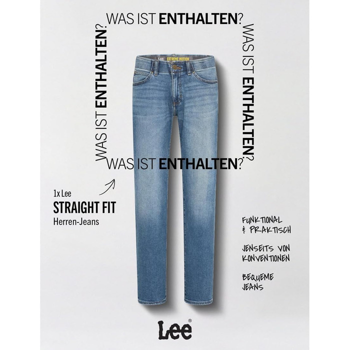 Чоловічі джинси Lee Straight Fit Xm 34W/32L класичного крою, оригінал