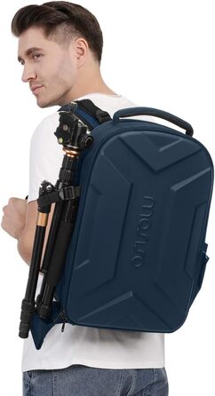 MOSISO Рюкзак для камери, фототехніки, з водонепроникним покриттям, сумісний з Canon/Nikon/Sony, блакитно-зелений (сталевий блакитний, L)