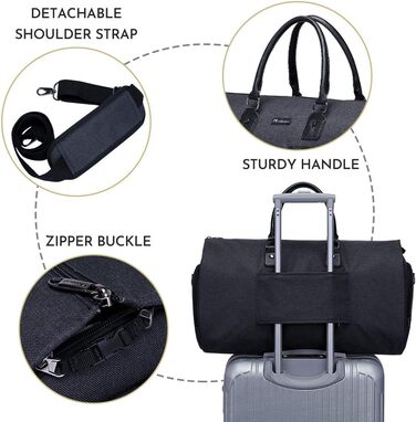 Garment Bag Suit Cover for Men Women, Suit Travel Bag, Clothing Bags Shoe Bag - 2 in 1 Hanging Suitcase Garment Travel Bags, High-Quality Garment Bag for Suit and Dress