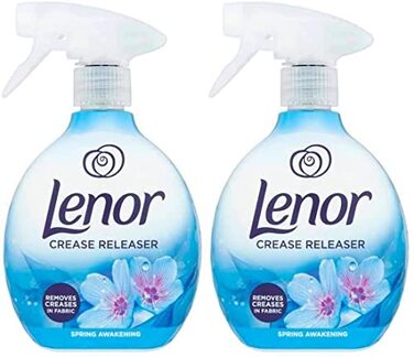 Спрей-розгладжувач тканини Lenor для видалення складок, аромат «Весняне пробудження», набір 2 x 500 мл