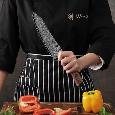 Ніж кухарський Wakoli EDIB Pro Kiritsuke Damast (VG10) 20 см, ручка Pakka, подарункова коробка, гравіювання