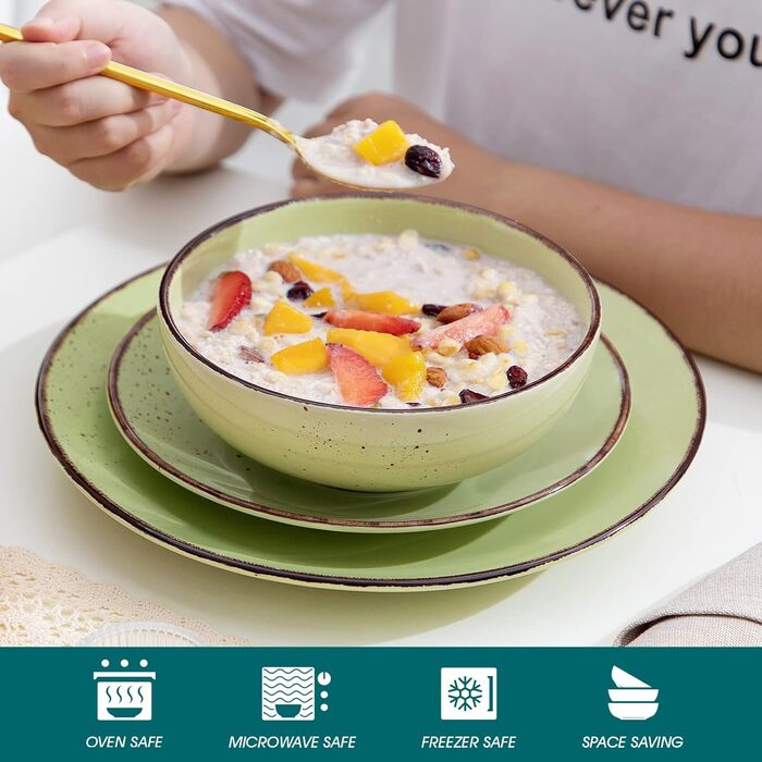 Сервіз Vancasso Serie Navia Teller, 32 елементи, на 8 осіб, сучасний дизайн, багатобарвний, набір 16 тарілок