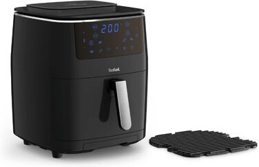 Аерофритюрниця Tefal FW2018 Easy Fry Grill & Steam 3-в-1: аерофритюрниця, гриль і пароварка, 7 програм, 6,5 л, енергозберігаюча, без олії, чорна, XXL – здорова кухня