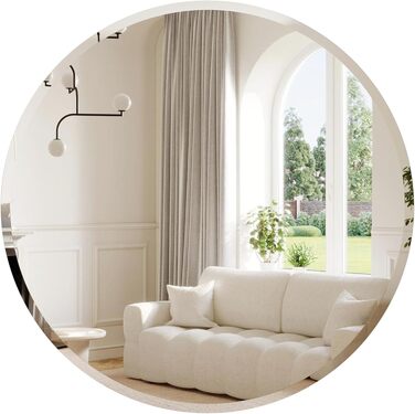 ANYHI Круглий дзеркало без рами, 40.6 см, для ванної кімнати, вітальні, спальні, входу, монтаж на стіну, сучасний дизайн