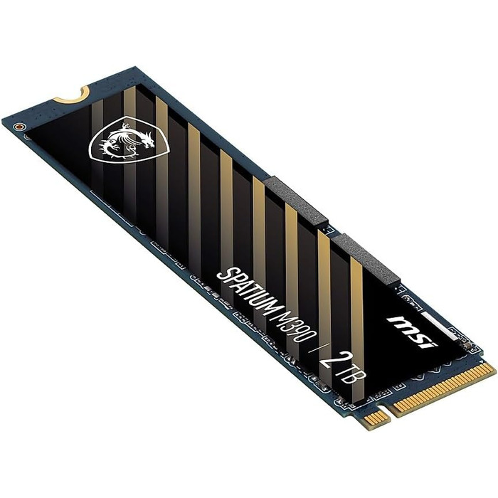 SSD MSI Spatium 2TB PCIe 4.0 NVMe M.2 - Внутрішній твердотільний накопичувач, 7000 МБ/с (читання) & 6800 МБ/с (запис), 3D NAND, Захист даних, гарантія 5 років (1400 TBW)